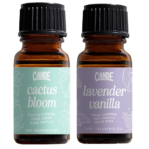 Image of CANDECraftCo Premium Fragrance Oil - Diffuser Oils Fragrances Scented for Home, Candle Soap Making Supplies, Aromatherapy Blends for House (0.34 Fl Oz) (Lavender Vanilla + Cactus Flowers)