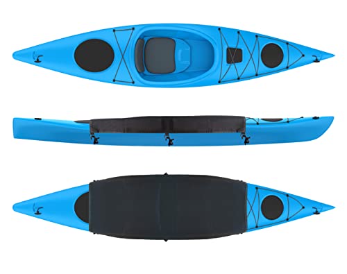 Bkhdesign 900D Kayak Cover – Thicker, Durable, Black, Waterproof Cockpit Cover for Outdoor Storage and Transport – Complete with 2 Distress Whistles