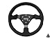 Assault Industries 100005SW0101 Black Stitch Tomahawk Steering Wheel with Billet Front Plate