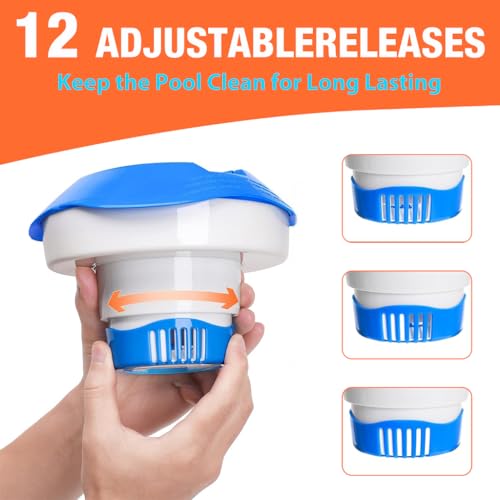Image of HASTHIP Chlorine Dispenser 7 inch Pool Floater Adjustable Flow Collapsible