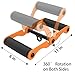 veimia V Bar T-Bar Row Landmine Handle Attachment for Barbell Bars, Solid Mine Double D Row Handle Grips with Non-Slip Rubber Grips, T-Row Attachment for Olympic Strength Training Bars,Orange