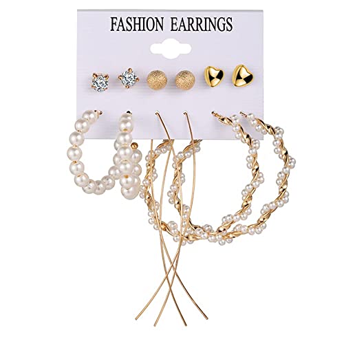 Image of Shining Diva Fashion Stylish Combo Metal Earrings for Women and Girls