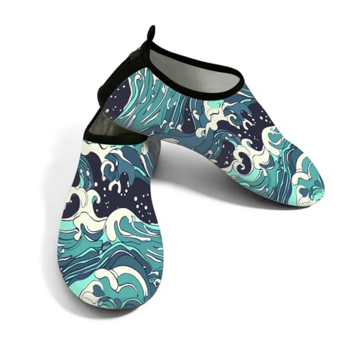 Zapatos de agua tradicionales japoneses con olas del océano para mujeres y hombres, zapatos de natación de secado rápido con suela TPR antideslizante, calcetines ligeros para playa, piscina, surf