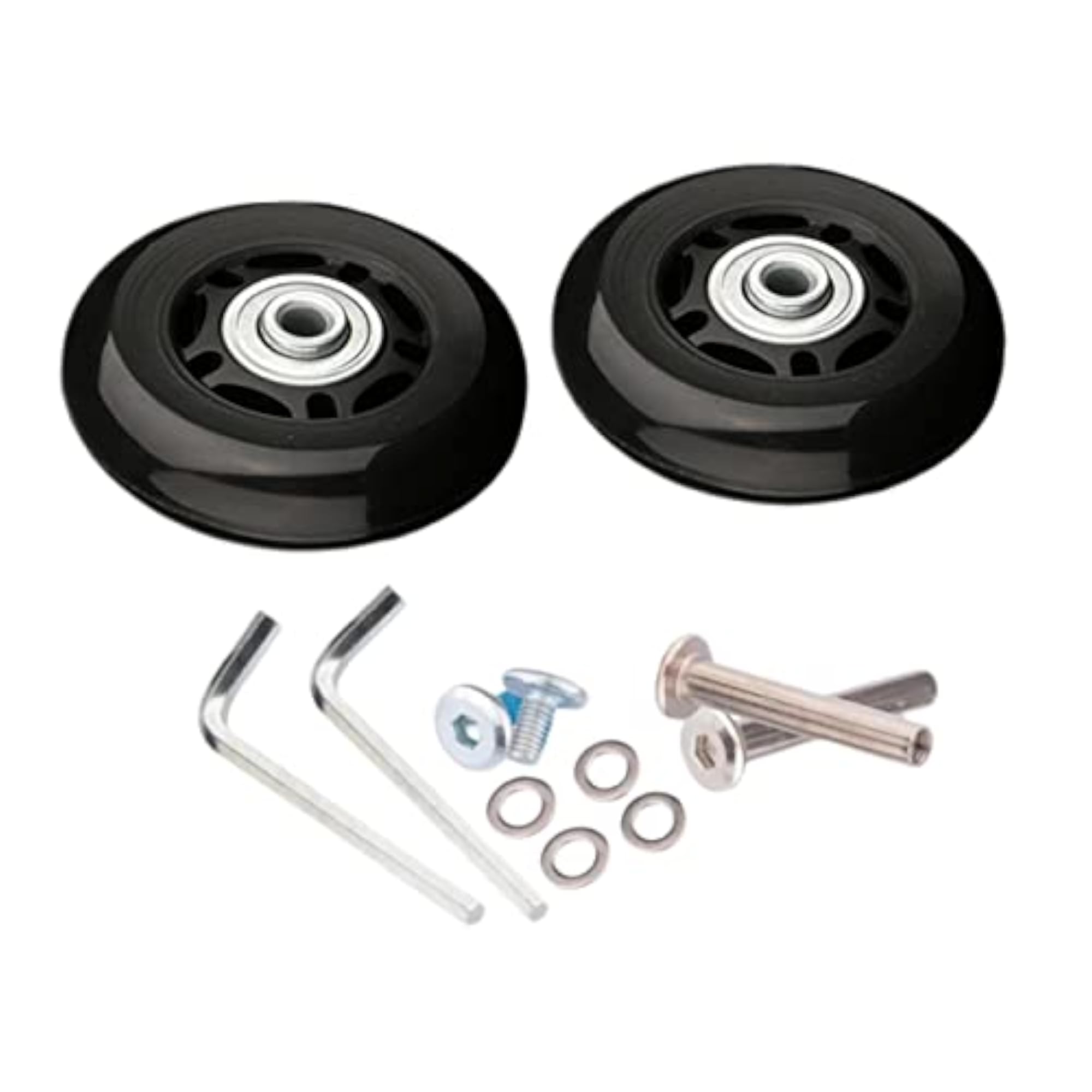 2X Flexible Luggage Suitcase Wheels Replacement