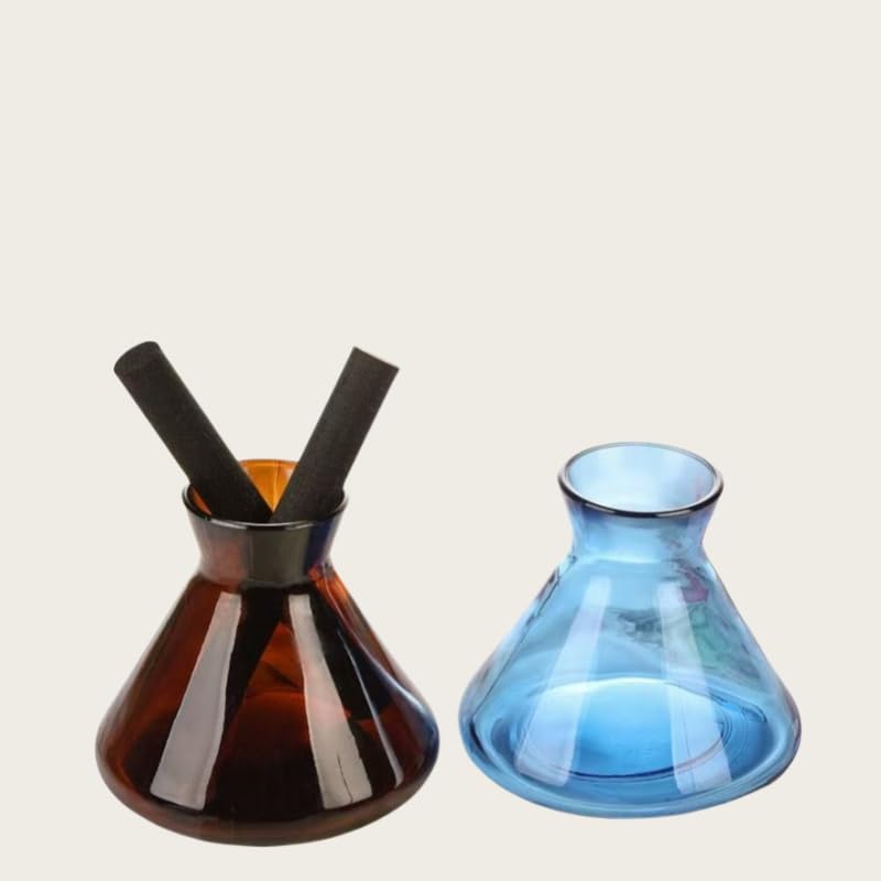 200ml Amber Glass Reed Diffuser Bottles,Empty Refillable Diffuser Bottle for Essential Oils,Aromatherapy Container for DIY Replacement Diffuser,Reed Sticks,Crafts Decor