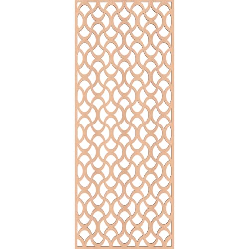 Image of Resort Decorative Pierced Fretwork Wood Wall Panels, 13 3 /8 inchW x 34 3 /8 inchH x 3 /8 inchT, Alder