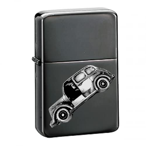 Briquet à essence résistant au vent tempête modèle Beardmore Taxi noir rechargeable