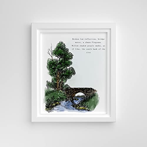 Tree Bridge River Scenery Clear Stamps For Card Making And Photo Album Decorations, Tree Lake Landscape Transparent Rubber Stamps Seal For Diy Scrapbooking #TOP3