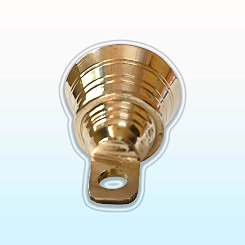 Mbi Set Of 10 Brass Finished Golden-Coloured Brass Bells For Temple, House, Christmas Decoration| For Blissful Ringtone| House-Door Bell| Animal Neck-Bell For Alerts #TOP1