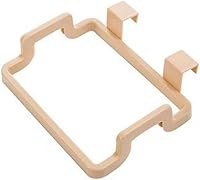 Vista 1 de Estante de almacenamiento para bolsas de basura colgables, sin perforaciones, accesorios de cocina portátiles (beige)