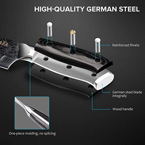 Kochmesser von MOSFiATA – Santoku Küchenmesser für Profis