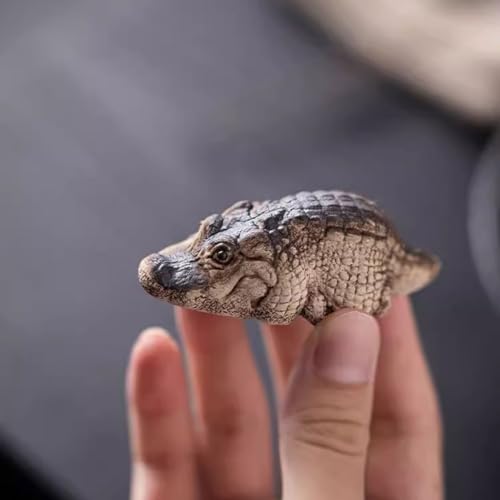 Adornos para mascotas de té de cocodrilo de arena morada y mesa 6
