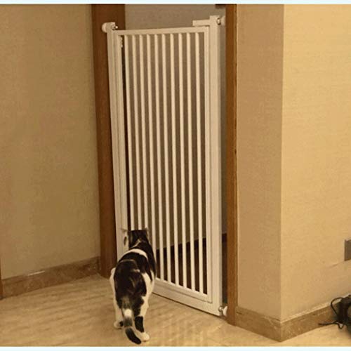 Barrières de sécurité en métal blanc élégant pour escaliers et portes de 77 à 82 cm - 2
