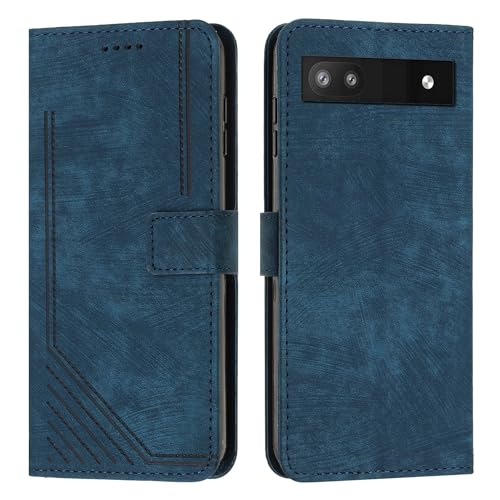 Étui de téléphone pour Google Pixel 7a bleu avec fentes cartes