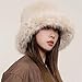 QERPON Women Fleece Lined Fisherman Hat Winter Warm Plush Bucket Hat for Outdoor Fashion Headwear Accessory for Cold Weather Black