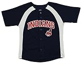 OuterStuff MLB Youth Boys Blank Baseball Jersey, Various Teams (Cleveland Indians, Medium (10-12))