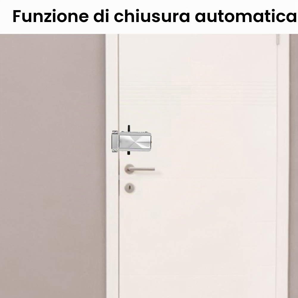 Serratura elettronica, buco della serratura invisibile Telecomando intelligente Chiusura automatica Antifurto Telefono cellulare APP Sblocco remoto con 4 telecomandi per la sicurezza domestica