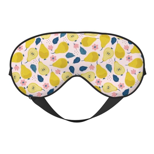 Antifaz para dormir para mujeres y hombres, bonita flor de pera, hebilla ajustable, máscara de viaje para dormir, máscara de dormir, máscara de dormir suave para mujeres y hombres, divertidas vendas
