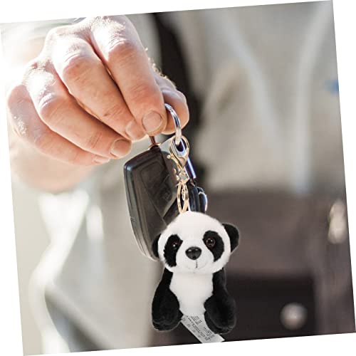 PRETYZOOM Plüsch Schlüsselanhänger Schlüsselanhänger Panda Anhänger Panda Puppe Kleine Stofftiere Süßer Bär Niedlicher