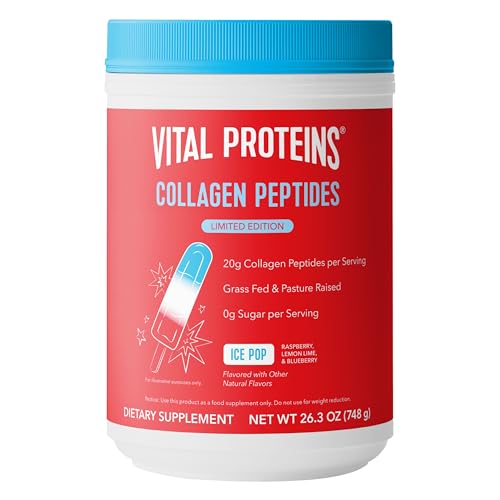 Vital-Proteins-Collagen-Peptides-Powder-Ice-Pop-Flavored-Powder-for-Hair-Nail-Skin-Bone-Joint-Health-263oz Vital Proteins Collagen Peptides Powder - Ice Pop Flavored Powder for Hair, Nail, Skin, Bone & Joint Health, 26.3oz - Image 1