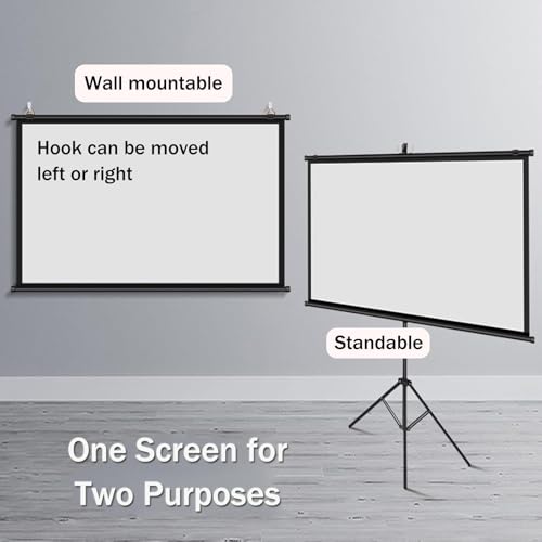 Pantalla de proyección con trípode 72" 4:3 ajustable y portátil miniatura 4