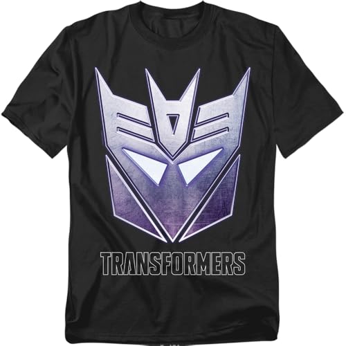 Popfunk Transformers Evergreen Decepticon Steel Icon Logo Unisex Adult T Shirt Black Medium