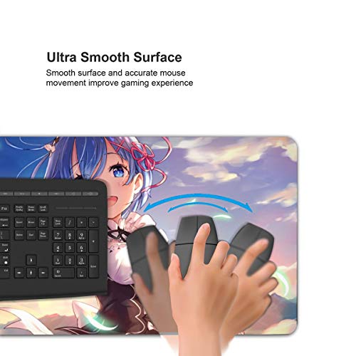 Re：ゼロから始める異世界生活 大型マウスパッド テーブルクロス アニメ 人気キャラクター ゲーミングマ デスク 滑り止め かわいい 40X75cm