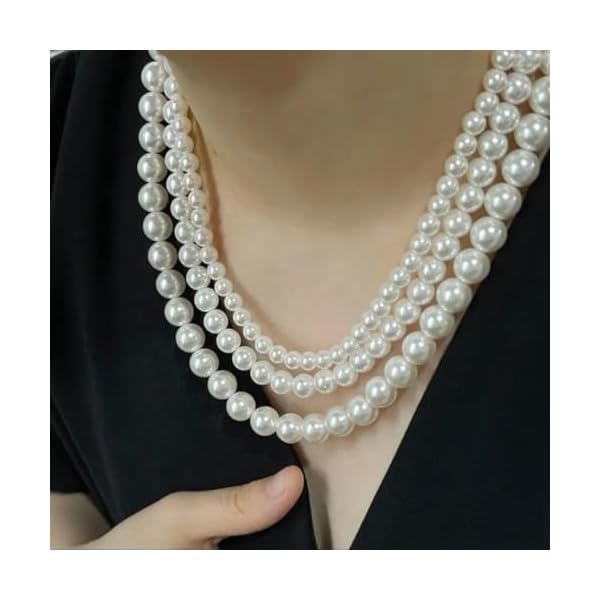 ISLANA Jewellery Set for Women & Girls | Necklace, Necklace for Women, Choker Necklace for Women | White Pearl Mala Choker Necklace Jewellery Set | Necklace Set for Women - Image 6