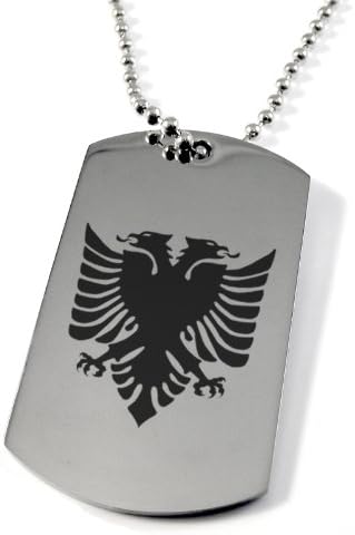 Albanian Eagle Flag Dog Tag
