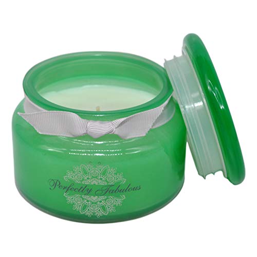Marissa's Gifts Perfectamente fabulosa vela de cera de soja en tarro de cristal verde con caja de regalo fragancia de hortensias primaverales Cover