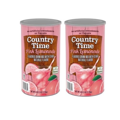 Pack Of 2 Pink Lemonade Drink Mix- CountryTime Refreshing Lemonade Mix Drink with Other Natural Flavor