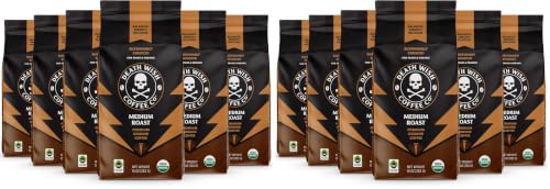 Image of Death Wish Coffee, Medium Roast Ground Coffee, 12 pack
