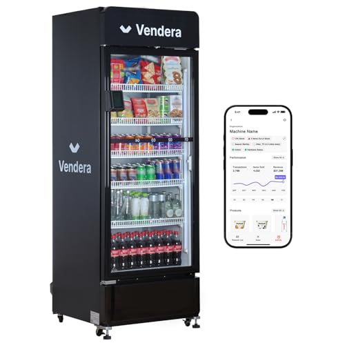AI Smart Vending Machine for Business - Commercial Combo Snack & Drink Fridge Dispenser with Card Reader,Cashless Smart Payment, Inventory Tracking Auto Restock Alert