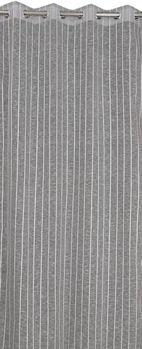 Image of Exporthub Sheer Linen Cotton Curtains for Door 7 Feet Set of 2, Grey - Light Filtering Breathable Fabric Drapes for Living Room & Bedroom (EHSPR055 74)