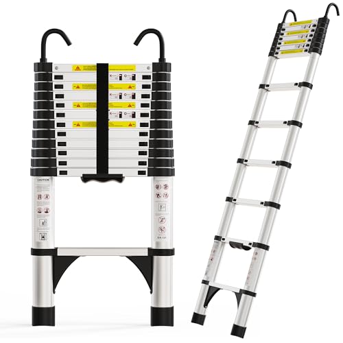 Telescoping Ladder 16.5 FT Aluminum Extension Ladder,