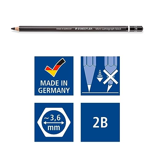 Lápices Staedtler Mars Lumograph 2B Caja 12 miniatura 5