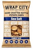 Wrap City Potato Chip Company - Sea Salt - Russet, Artisan, Hand Crafted Kettle Potato Chips - 12oz (4 Pack)