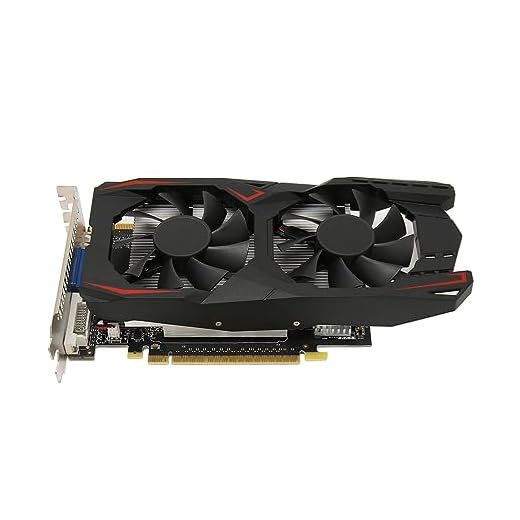 Placa Gráfica de Desktop GTX1050Ti de 4 GB, Placa de Vídeo para Jogos de 4 GB DDR5 de 128 Bits, Ventilador Duplo, VGA, DVI e Interface Multimídia HD, Placa de Vídeo de (GTX1050Ti