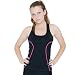 Delfin Heat Maximizing Full Coverage Racer-back Tank, Pink/Black, Small