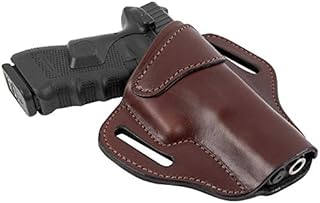 The Ultimate Leather Holster OWB | Made in USA | Fits Glock 17 19 19X 22 26 43 43X 45 | Taurus GC3 | S&W M&P Shield | H&K VP9 | Plus All Similar Sized Handguns