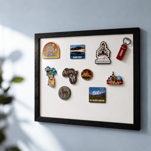 Image of Travel Souvenir Magnet Frame - Solid Background | White | 20 inchx16 inch (Horizontal)