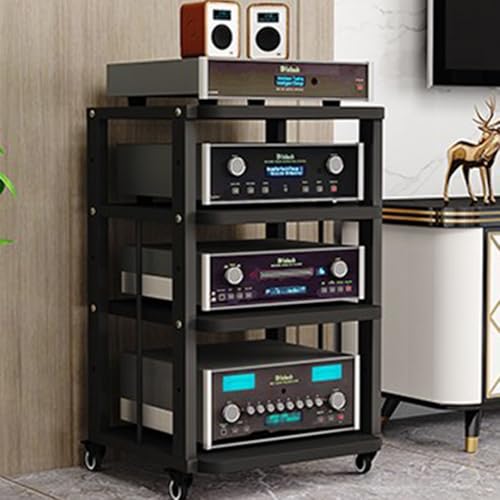 Carrito de almacenamiento móvil para estudio de música y estante HiFi
