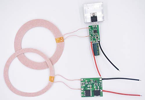 Taidacent 24V Transmitting Voltage 12V 3A Output High Power Wireless Inductive Coil Wireless Inductive Modules Wireless Transmitter and Reveiver Power Supply Module (12V3A)