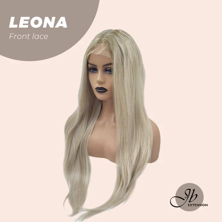 Miniatura 8 de LEONA - Peluca de encaje frontal rubio, pelucas largas y rectas para mujer, pelucas sintéticas naturales para uso diario (pelucas de cabello natural)