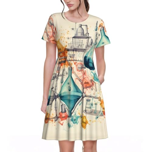 Robe d'été élégante fluide pour femme qui cache les imperfections