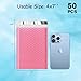 Jowlroel Thank You Bubble Mailers 4x8'' 50 Pack, Self Sealing Padded Envelopes, Strong Adhesion Bubble Envelopes, Waterproof Mailing Envelopes, Cushioning Shipping Envelopes - Pink