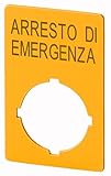  Eaton 121370 scudo, not Halt, H x B = 50 X 33 mm, Giallo, arresto di emergenza