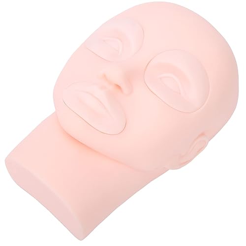 Miniatura 7 de Cabeza de entrenamiento de práctica, cabeza de maniquí de microblading de silicona, cabeza de entrenamiento de cejas, modelo de piel falsa para