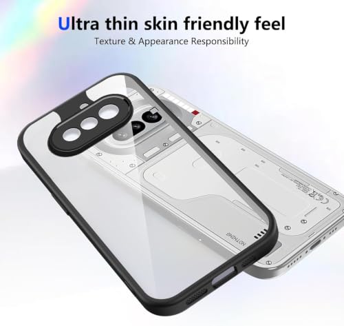 Image of VONZEE Clear Back Case Cover for Nothing Phone 4a 5G | Shockproof Design | Hard Back Cover Case for Nothing Phone 4a 5G (PC & TPU, Black)