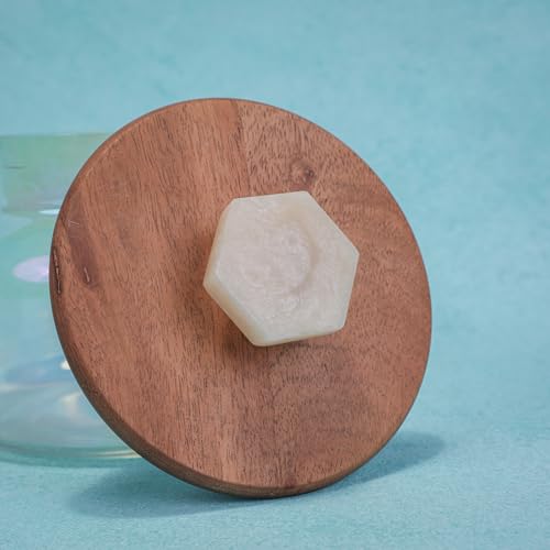 Image of Ireka Home Halo Glass Jar with Wooden Lid | Modular Transparent Storage Organizer Jars for Kitchen | Tea Coffee Sugar Dry Fruits Storage